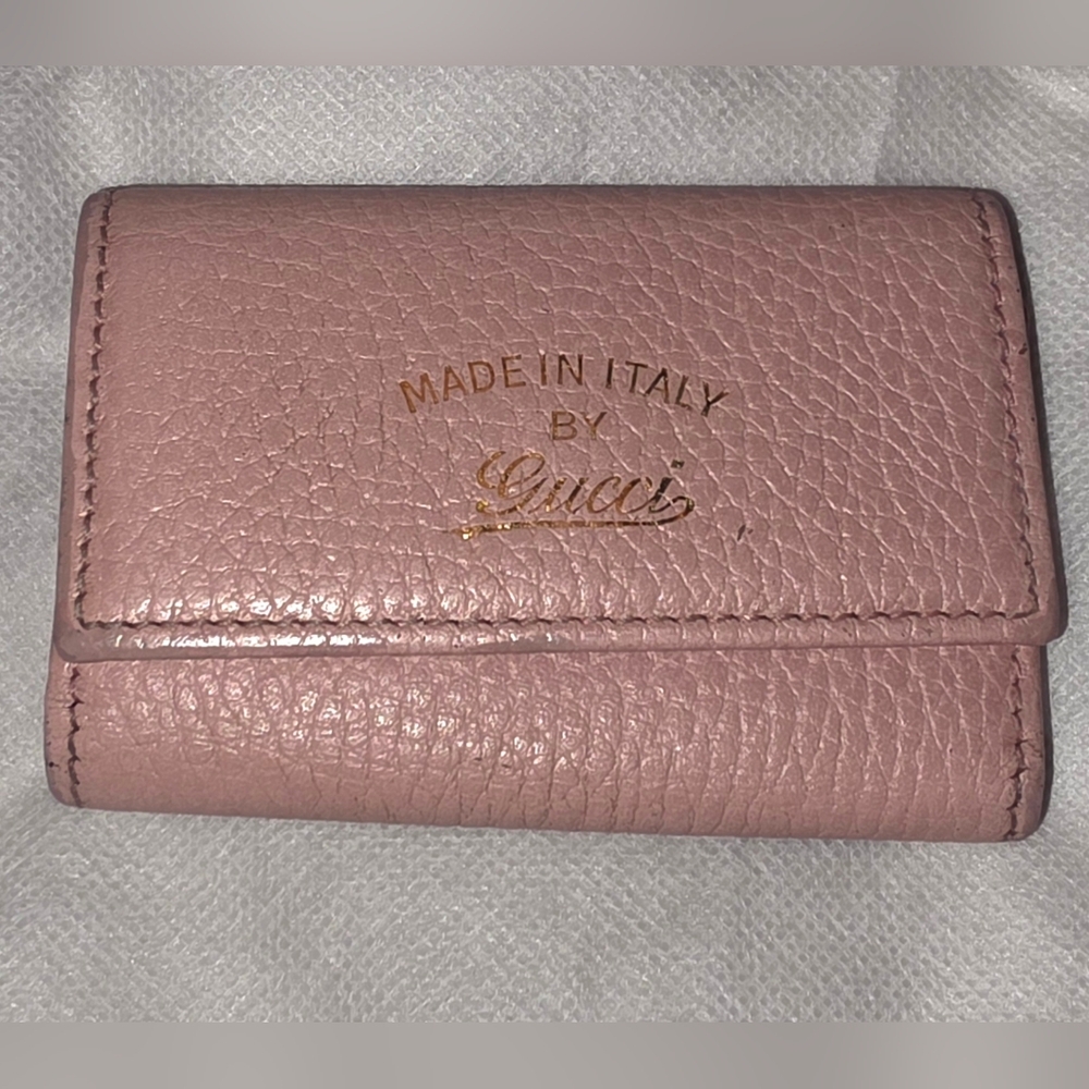 Pre-loved Gucci Soho 6 Key Light Pink Leather Wallet